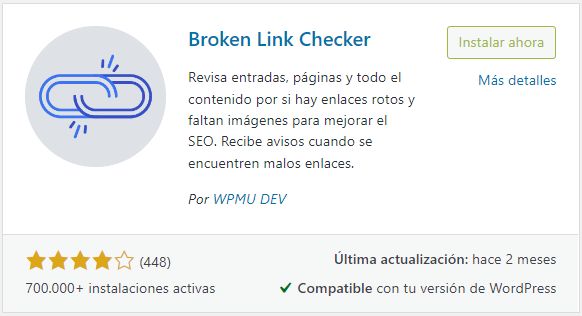 instalacion broken link checker